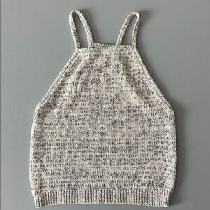 Kendall & Kylie Gray and White Knit Top Size XS